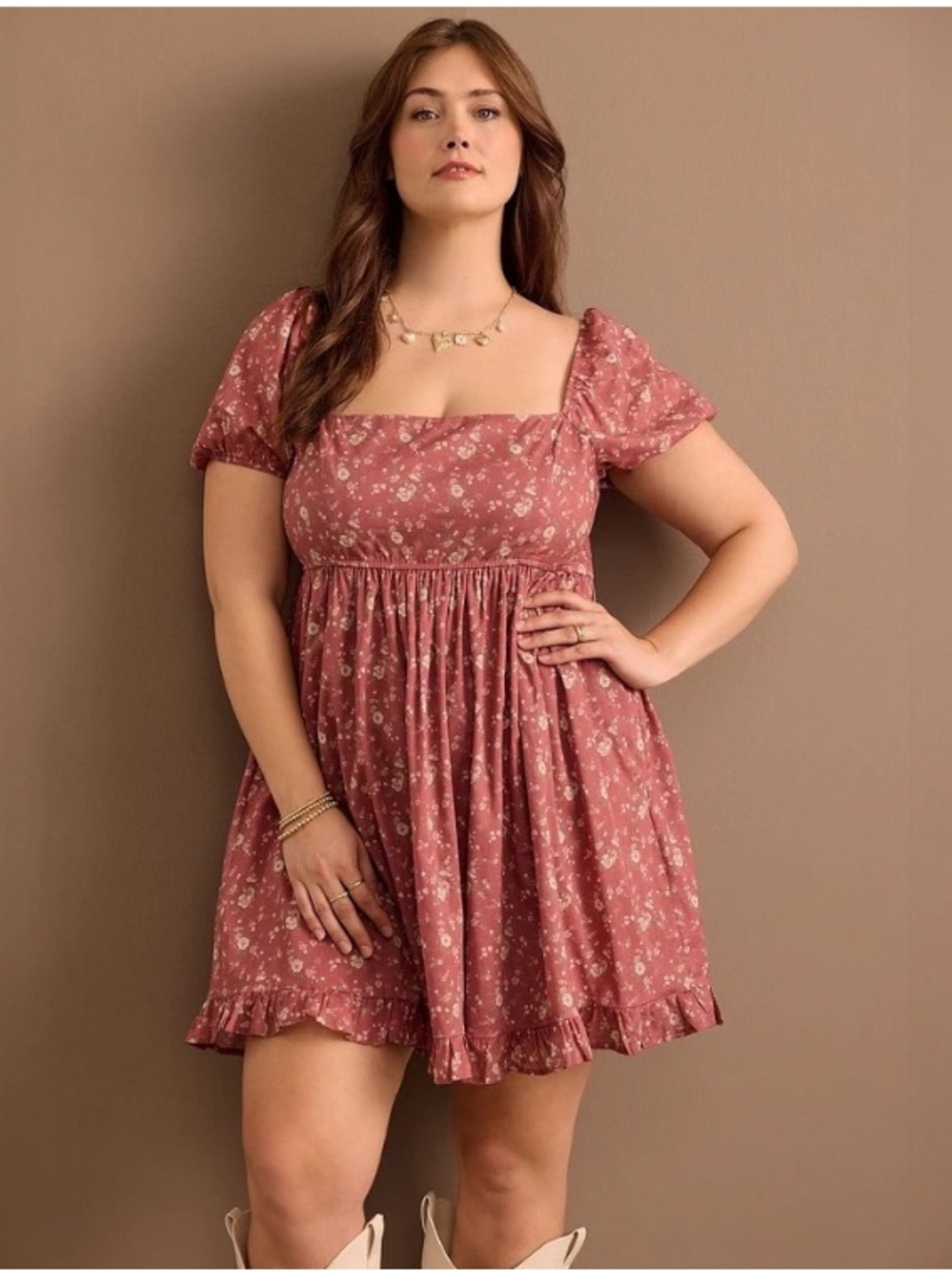 Arula Kate Cotton Floral Mini Dress SO Cute NWT 1X